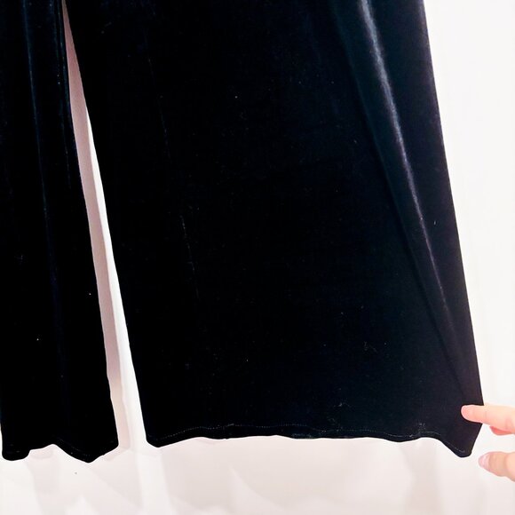 VENUS Black Gold Velvet Sequin Jumpsuit Long Sleeve Evening | Small * - Picture 7 of 7